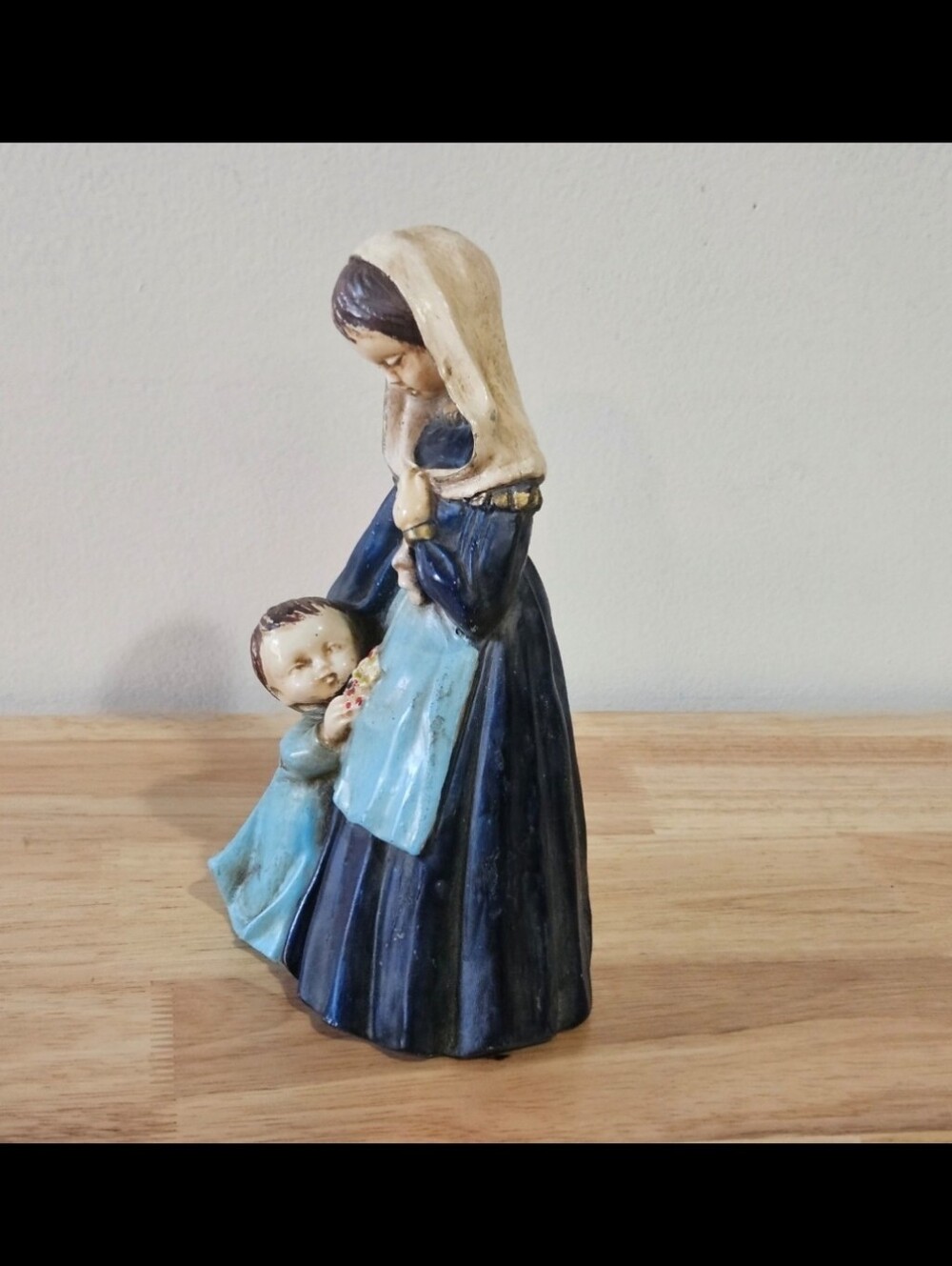 Vintage Kitchen Madonna with Child Figurine